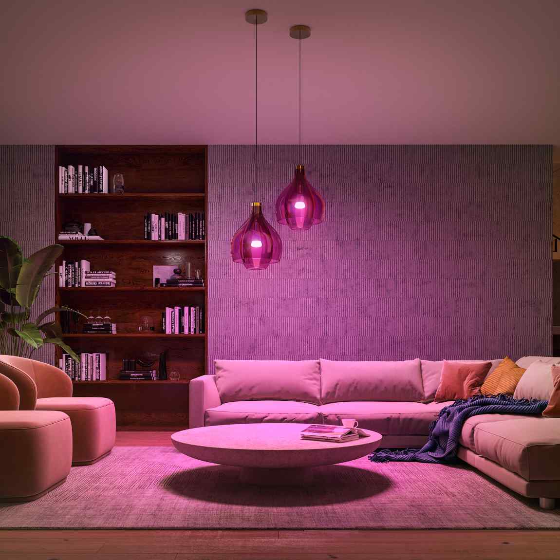 Thumbnail - Philips Hue Starter-Set White and Color Ambiance - Bridge Pro + 2er-Set E27 Lampen - Weiß