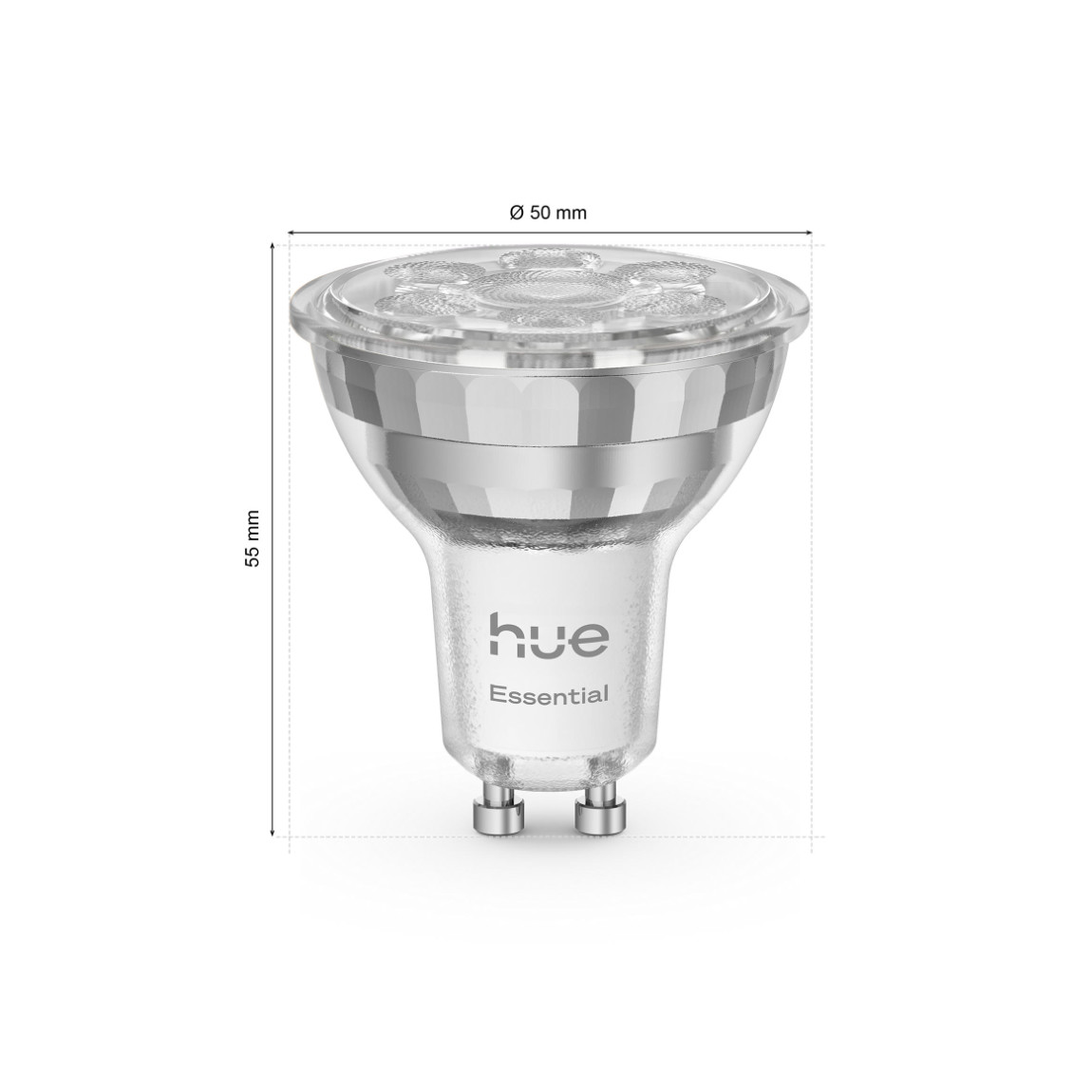 Thumbnail - Philips Hue Essential Starter-Set - Hue Bridge + 3x White and Color Ambiance GU10 + Dimmschalter - Weiß