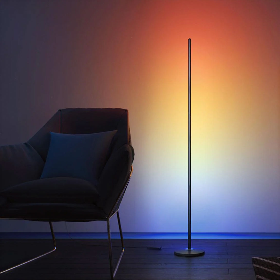 Thumbnail - Govee RGBICW Smart Corner Floor Lamp + LED Lightstrip S 5m