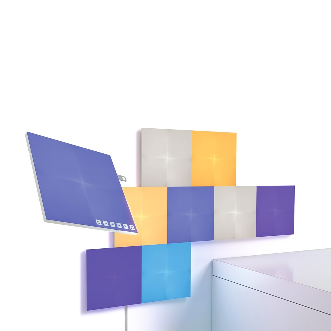 Thumbnail - Nanoleaf CANVAS Erweiterungsset - Smarte LED Leuchtfelder - 4er Pack - Weiß