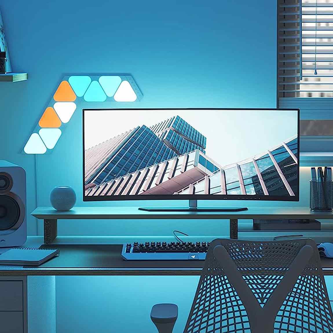 Thumbnail - Nanoleaf Shapes Mini Triangles Starter-Kit - 9er-Pack - Weiß