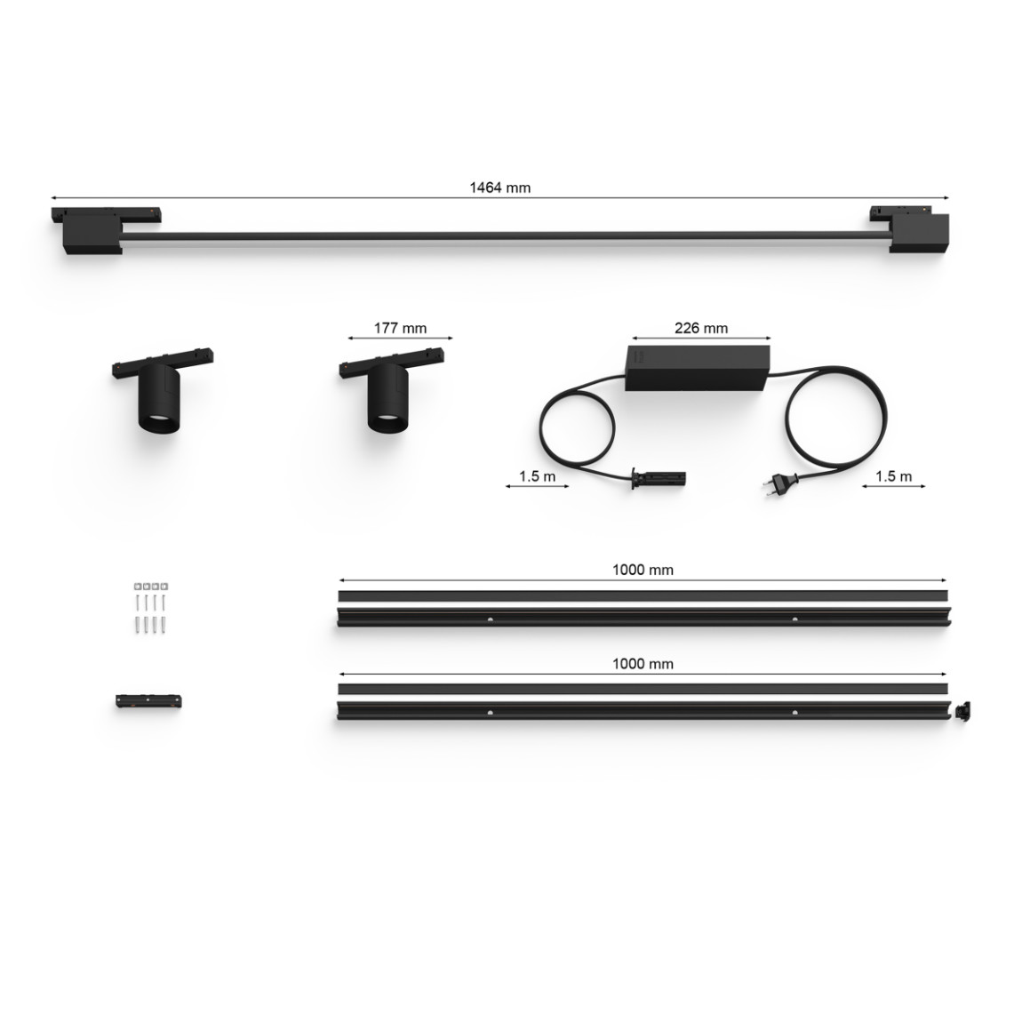 Thumbnail - Philips Hue Perifo Basis-Set Wandleuchte 2 Spots + Gradient Tube - Schwarz