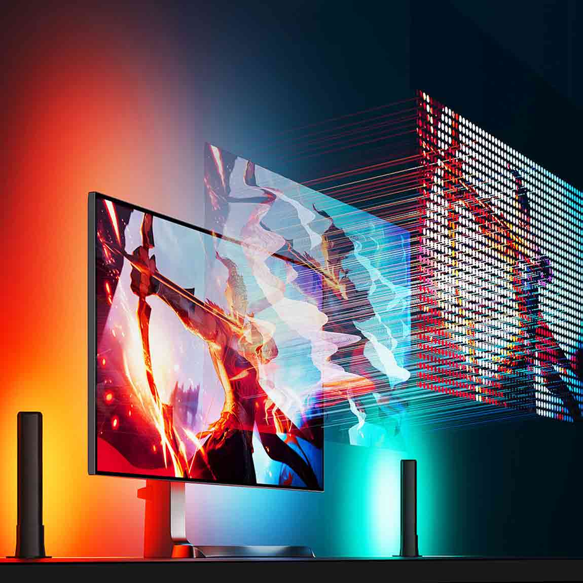 Thumbnail - Govee PC Monitor Pro Kit - Lightbars und Strip für 27–34 Zoll Monitore - Schwarz
