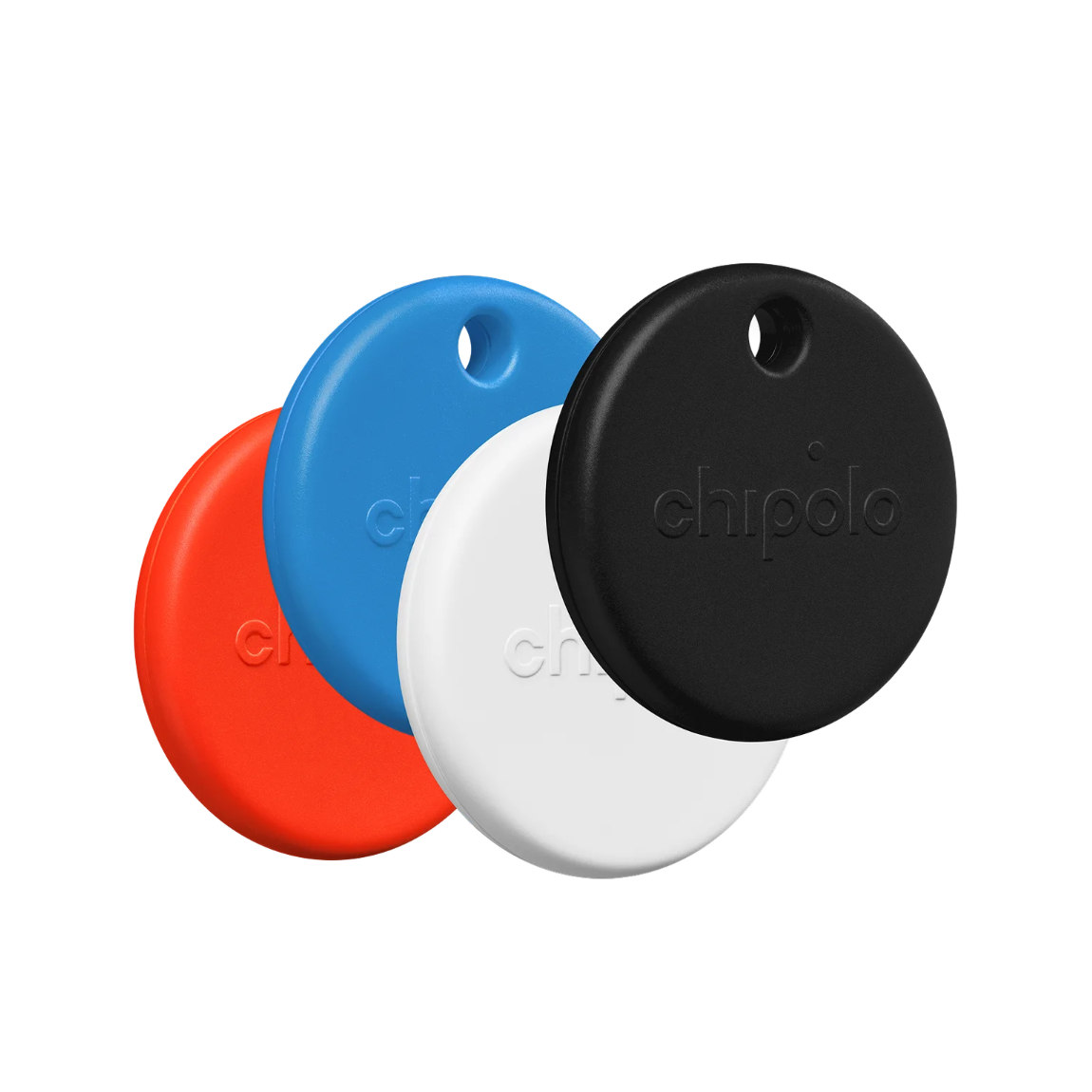 Chipolo Pop - Bluetooth-Tracker f&uuml;r Apple und Android - 4er-Set - Wei&szlig;