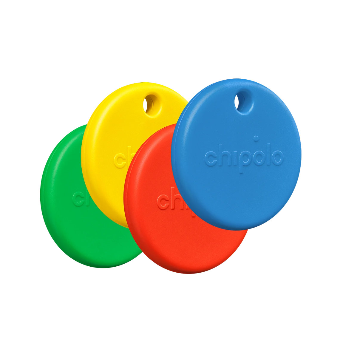 Chipolo Pop - Bluetooth-Tracker f&uuml;r Apple und Android - 4er-Set - Blau