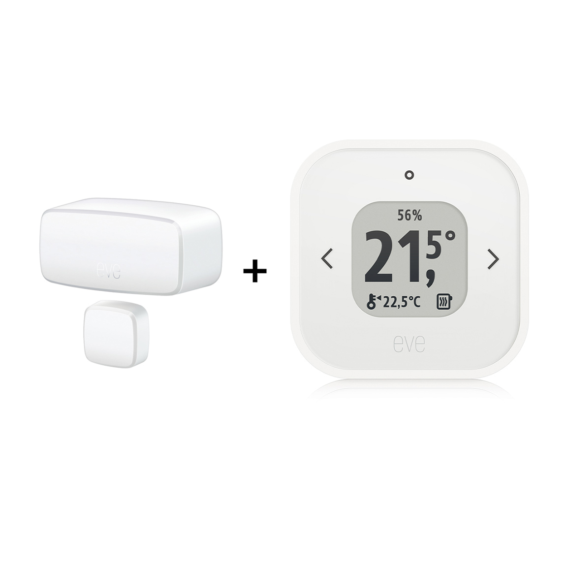 Eve Set - mit 3 Door & Window Matter - T&uuml;r-/Fensterkontakt + Control Matter - Temperatursensor/-regler