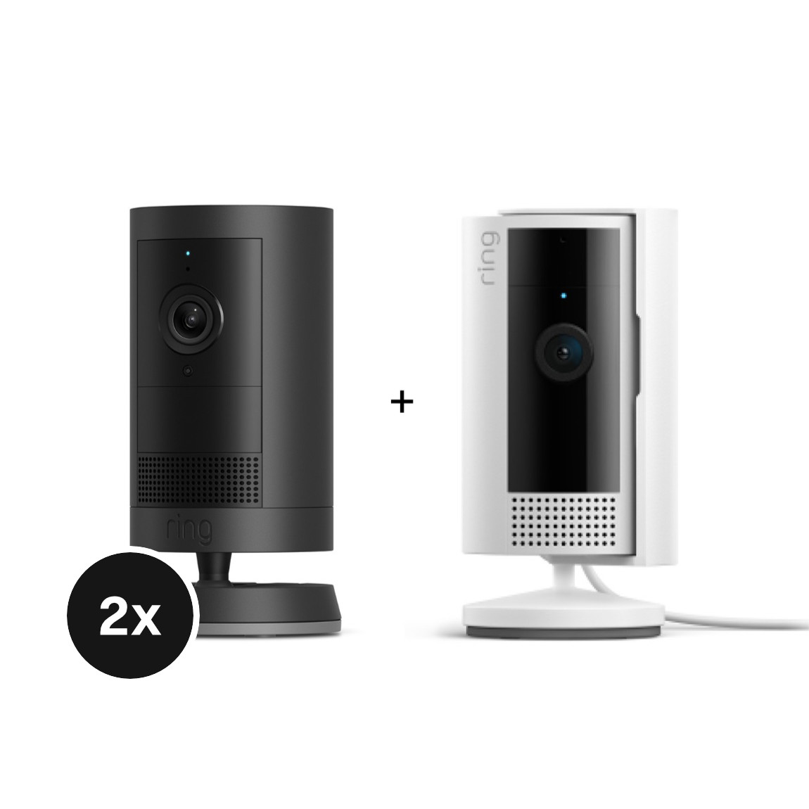 Ring Outdoor Cam Plus - Battery - 2er-Set + Indoor Cam (2nd Gen)