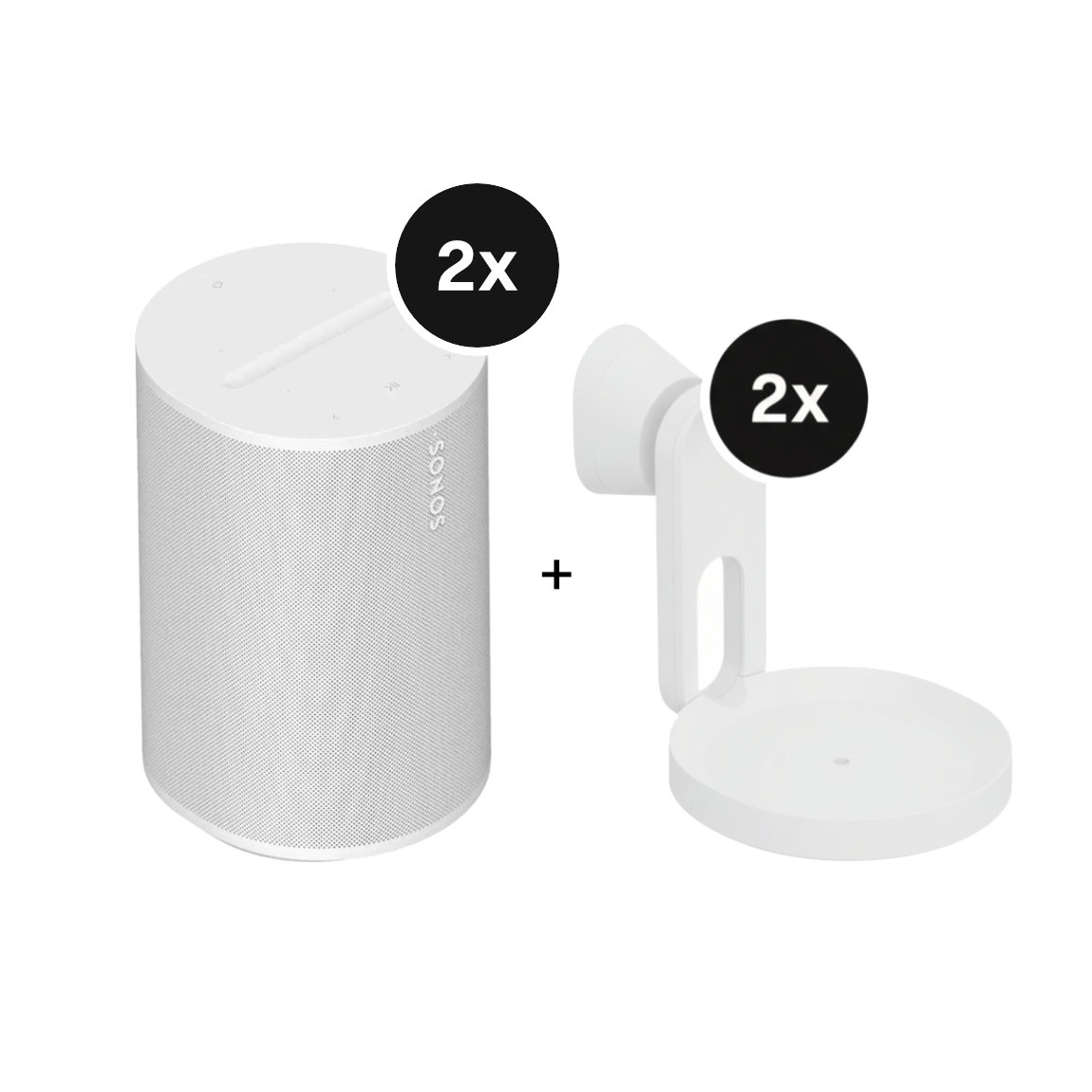 Sonos Stereo Set - mit 2 Era 100 und Wandhalterung Paar - Weiß - Image 15