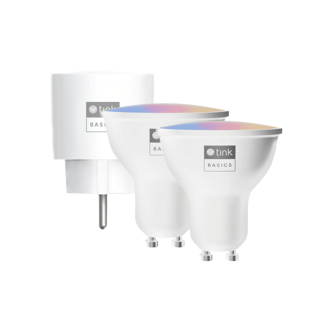 tink Basics Matter Set - mit 2 White & Color Bulbs GU10 + Smart Plug