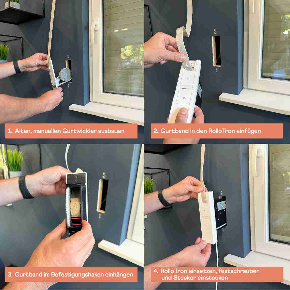 HOMEPILOT Gurtwickler RolloTron pure DECT - Weiß — Foto 5 von 6