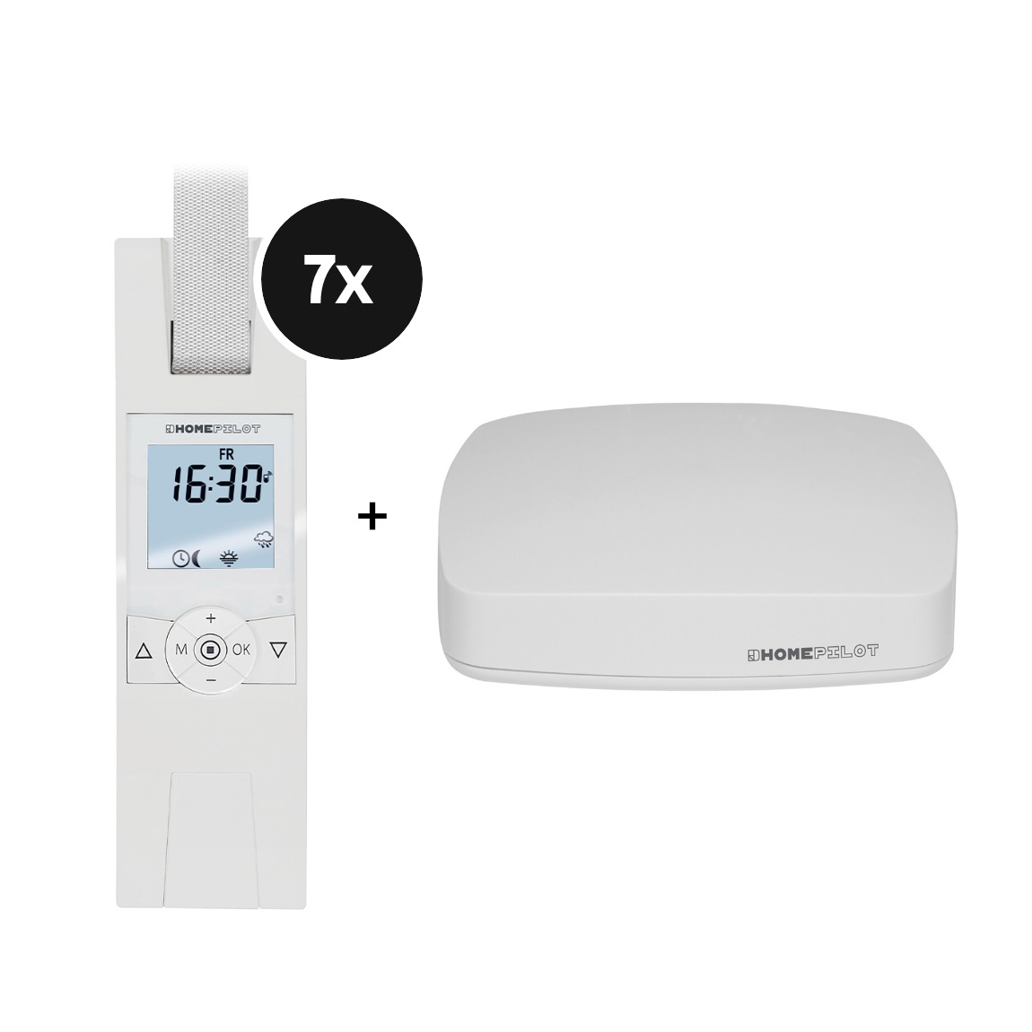 HOMEPILOT Starter Set - mit Gateway premium + 7 Gurtwickler RolloTron premium smart