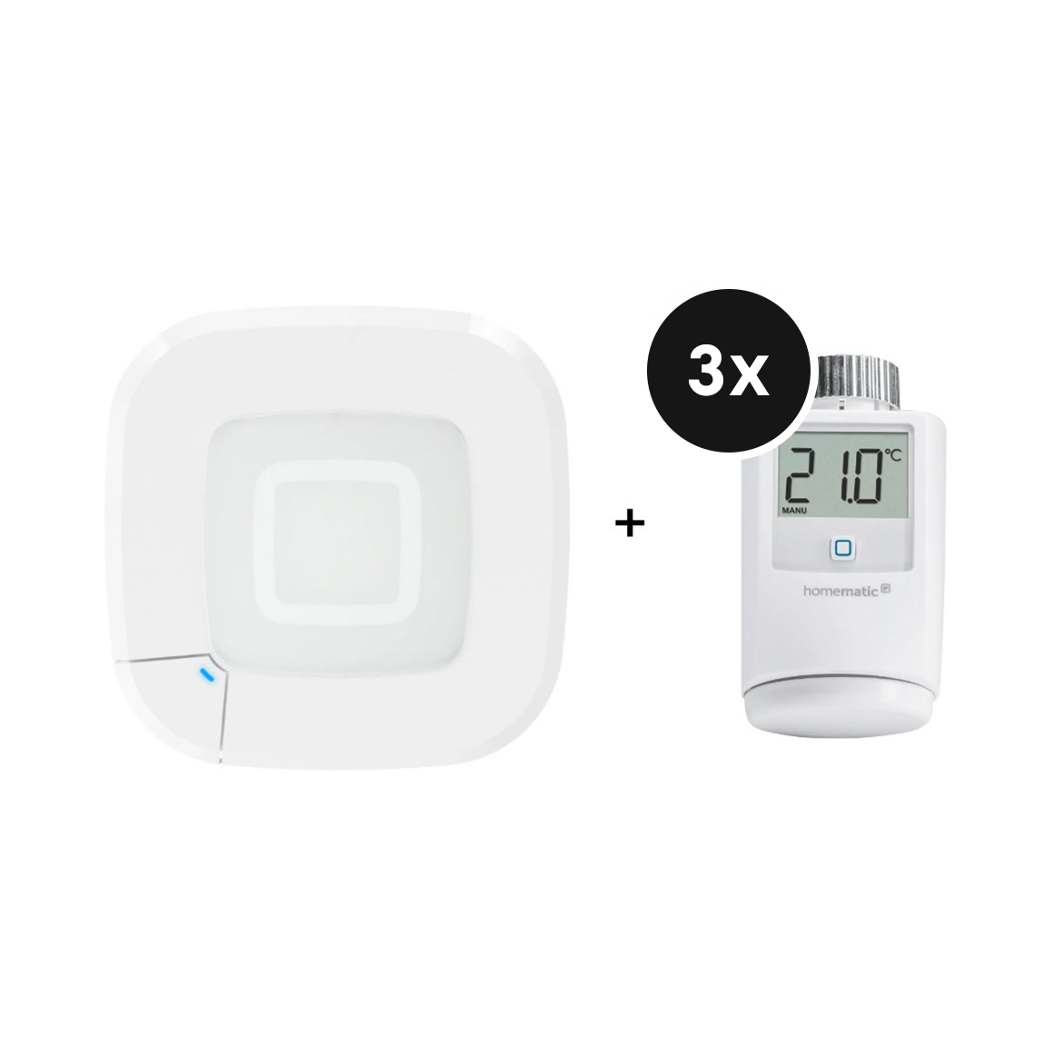 Homematic IP Starter Set Heizen mit 3 Heizkörperthermostaten HmIP-eTRV-2 - mit Access Point 2