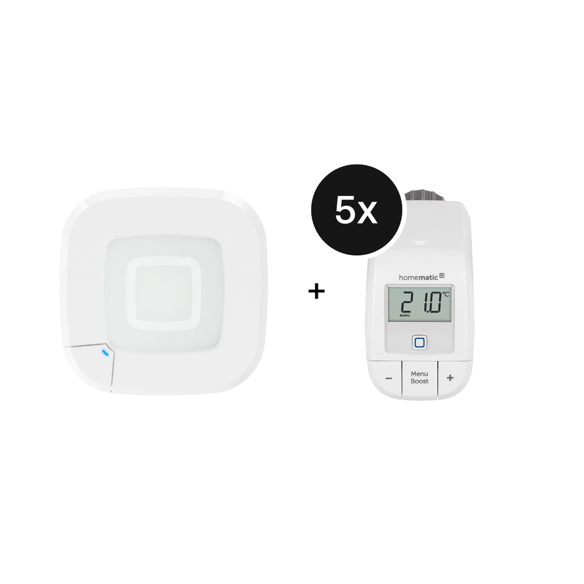 Homematic IP Starter-Set Heizen mit 5 Heizkörperthermostaten Basic - mit Access Point 2