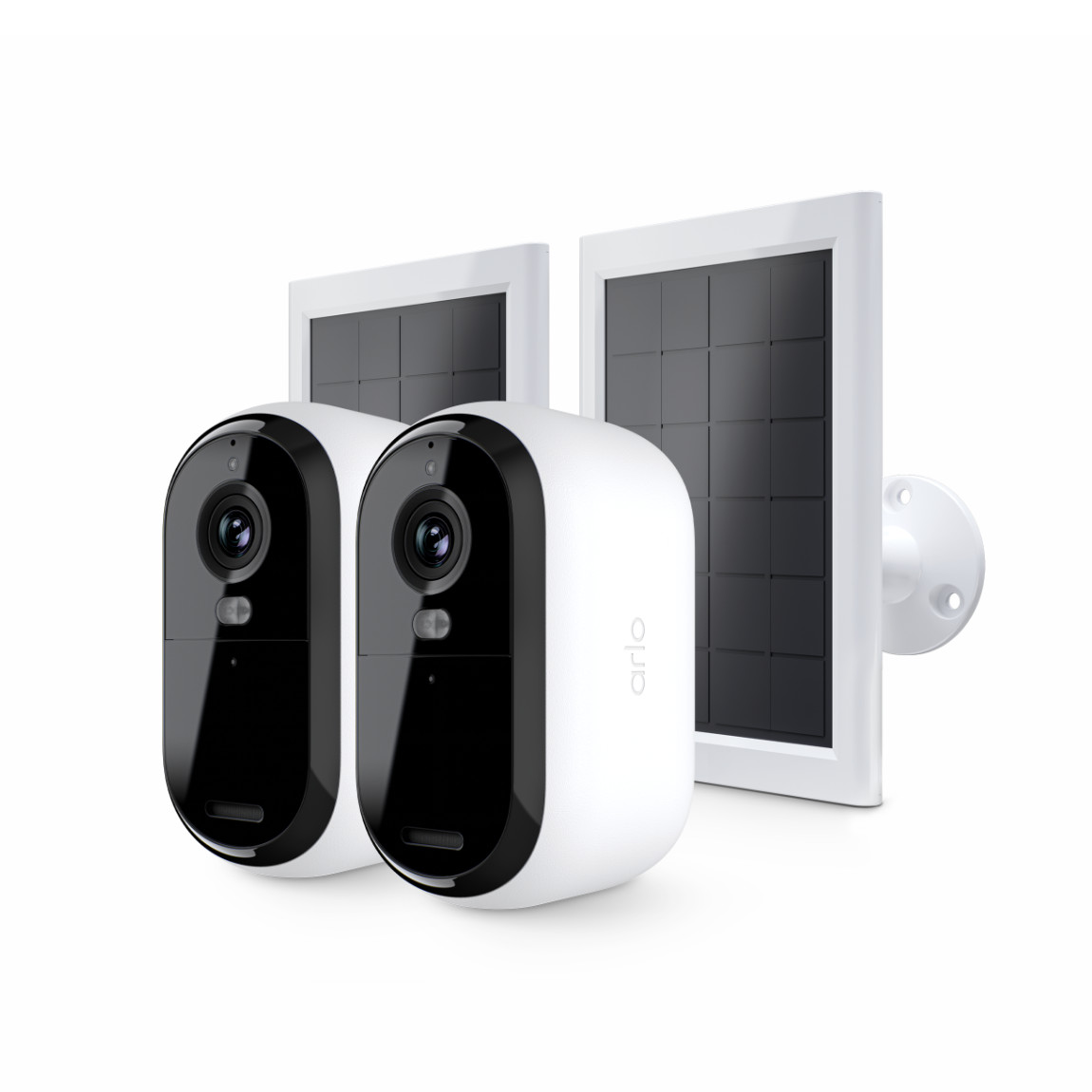 Arlo Set - mit 2 Essential 3 2K-Sicherheitskamera + 2 Solar Panels - Weiß