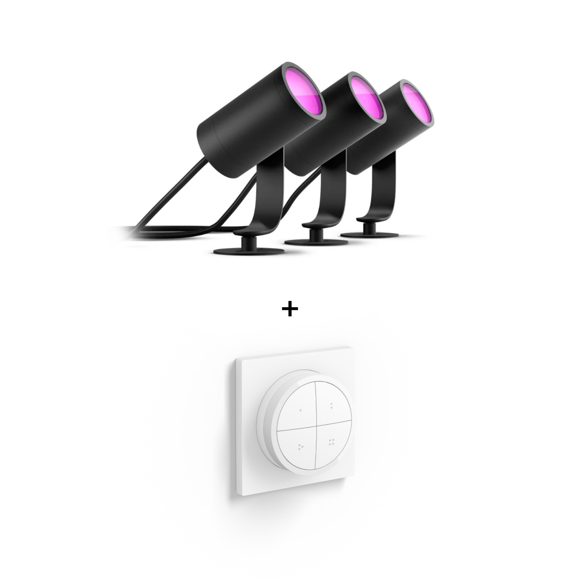Philips Hue LED Spot Lily Basis Kit (3er-Set) - Schwarz — Foto 2 von 6