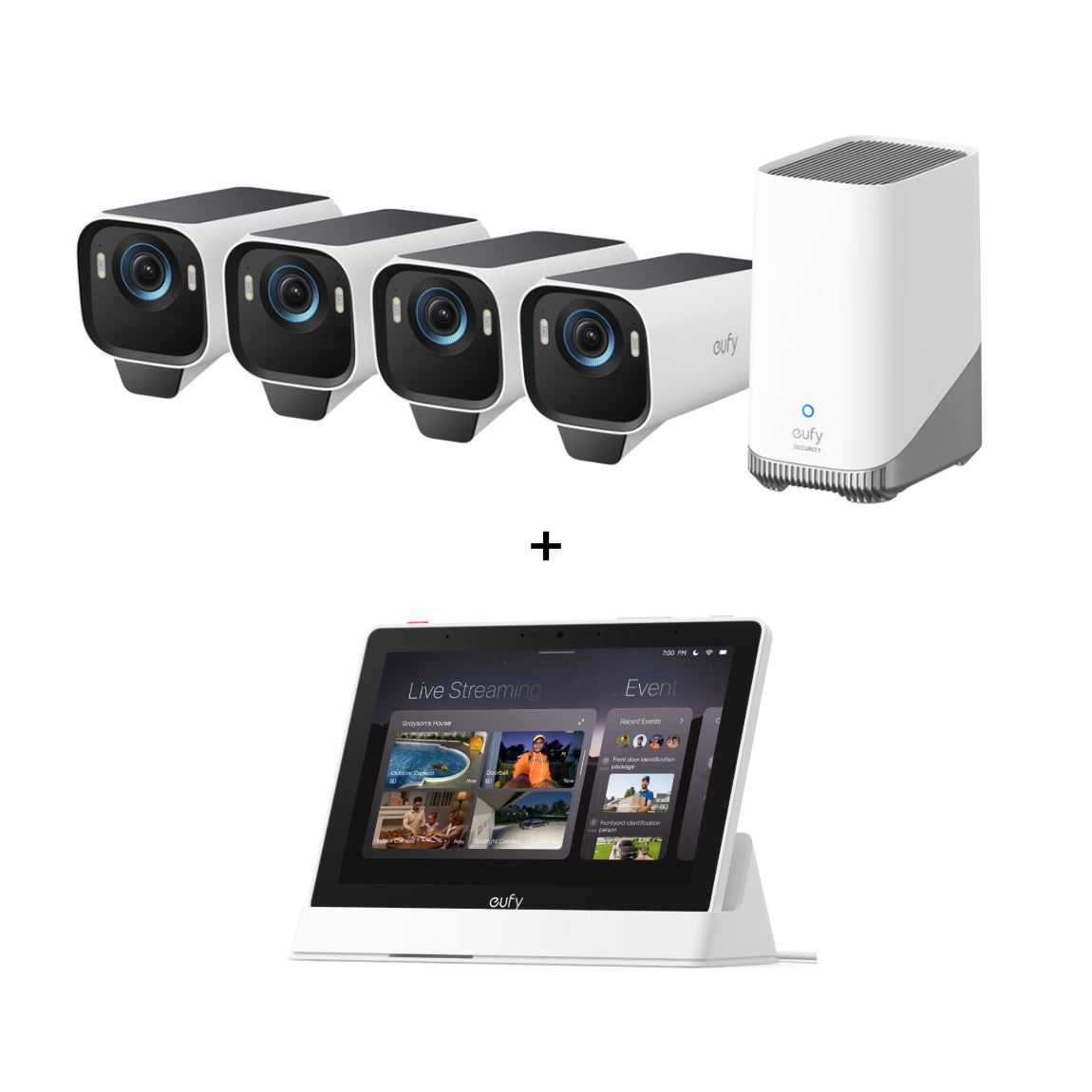 eufyCam S3 Pro Starter-Set 3+1 - 3er-Kameraset mit HomeBase 3 - Weiß — Foto 2 von 6