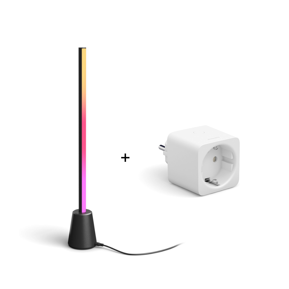 Philips Hue Set - mit Gradient Play Tischleuchte + Essential White and Color Ambiance GU10