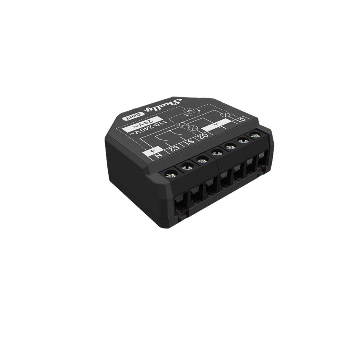 Shelly 2PM (Gen. 3) - Smart WLAN 2-Kanal Relais max. 16A - Schwarz