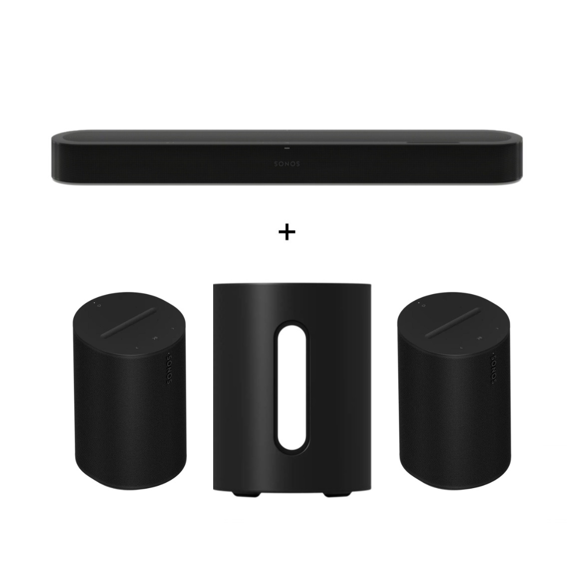 Sonos 5.1 Heimkino Set - mit Beam Ultra, 2 Era 100 und Sub Mini - Schwarz