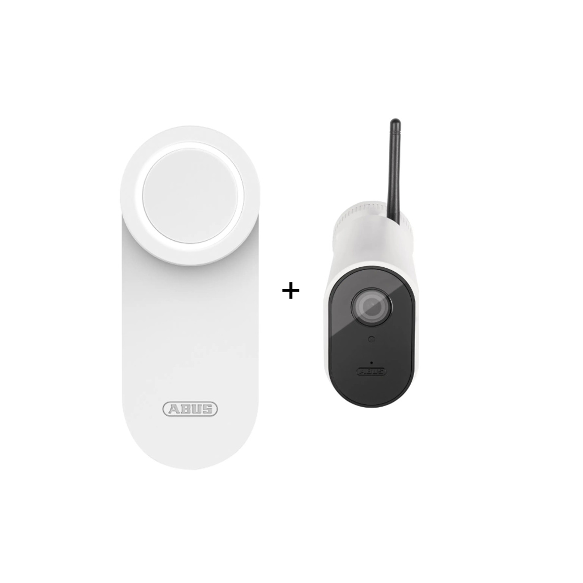 ABUS Set - mit LOXERIS One Türschloss + SmartLook 4K-Wlan-Außenkamera