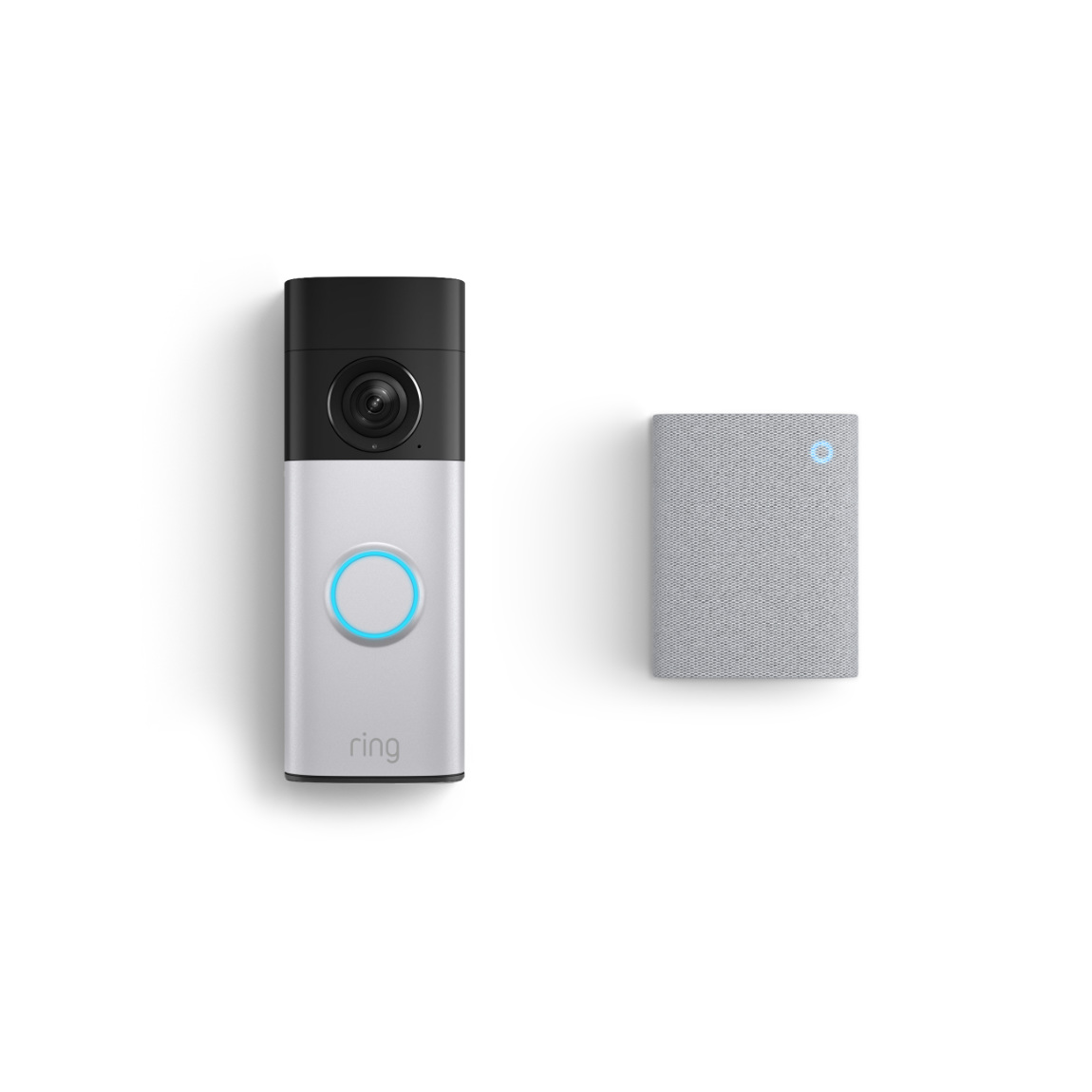 Ring Set - mit Battery Video Doorbell Plus (2. Gen.) + Chime (3. Gen.) - Silber