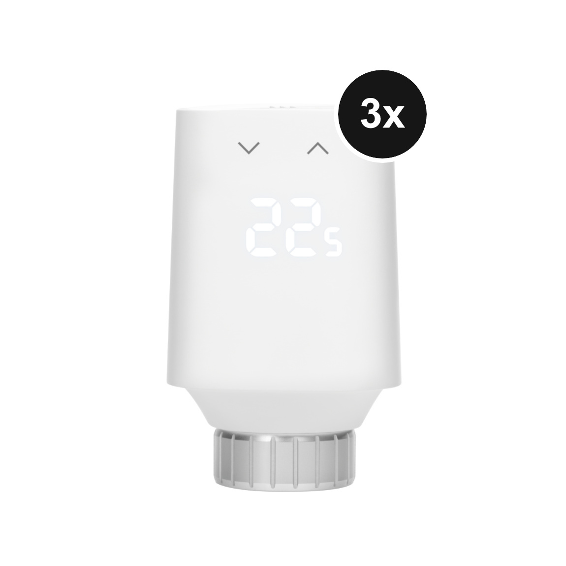 Eve Thermo Matter (5. Gen.) - Heizk&ouml;rperthermostat - 3er-Set - Wei&szlig;