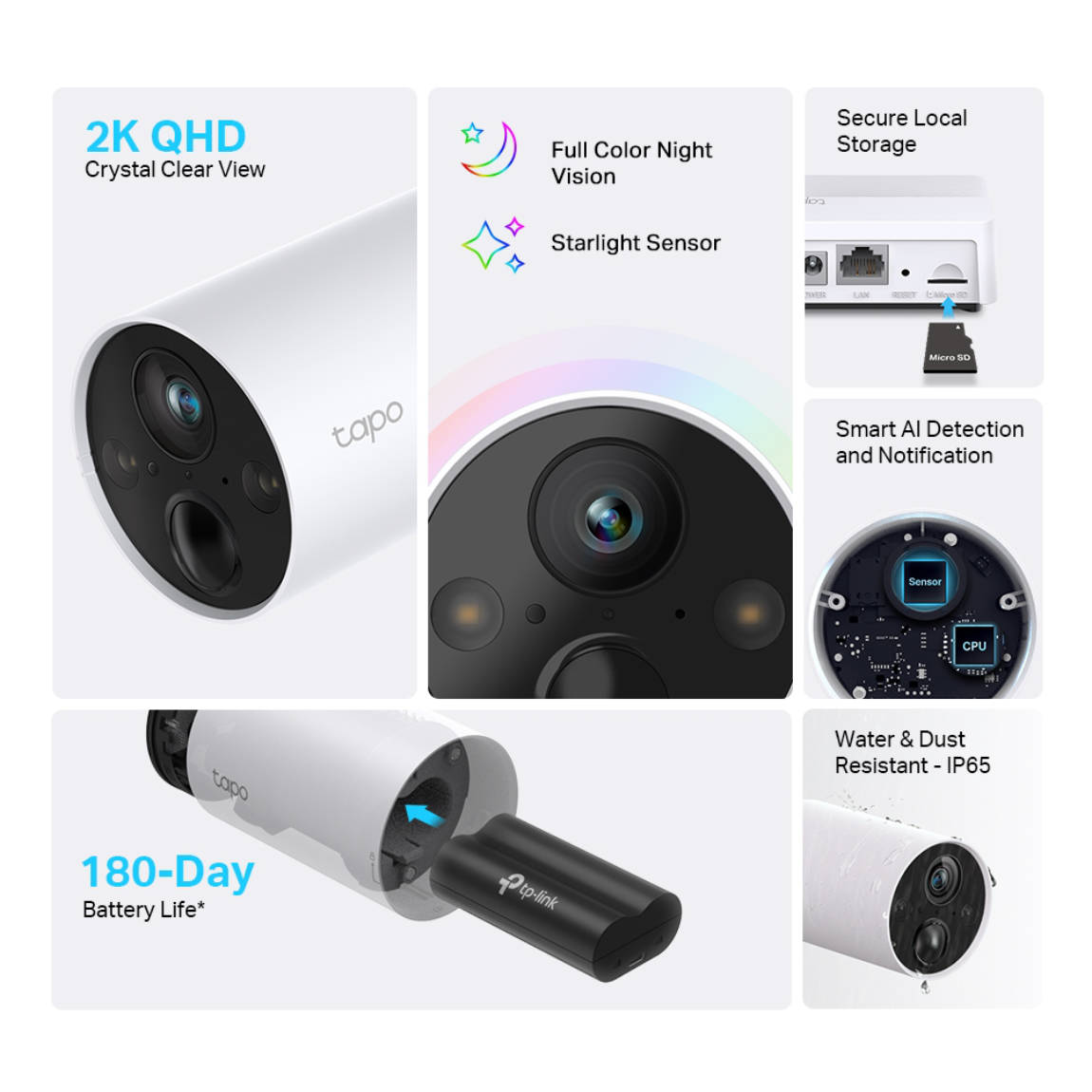 Thumbnail - TP-Link Tapo C420S2 - Smartes 2-Kamera-System kabellos - Weiß