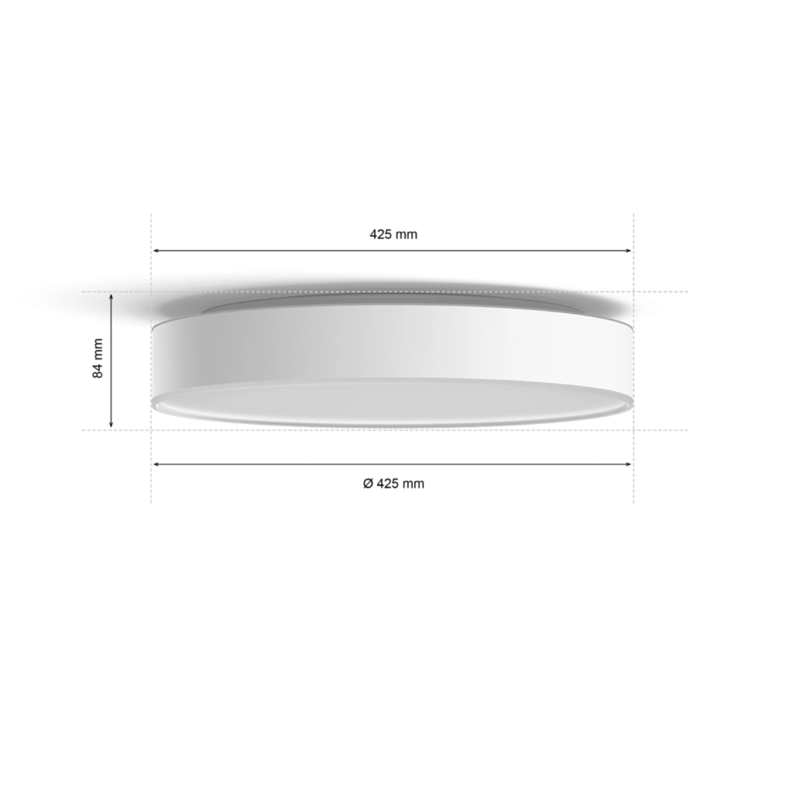 Thumbnail - Philips Hue White Ambiance Enrave Deckenleuchte L 3300lm + Dimmschalter - Weiß