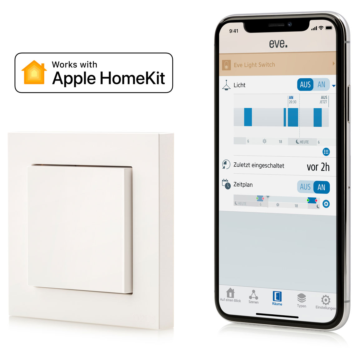 Thumbnail - Eve Light Switch (2. Generation) Unterputzschalter - 6er-Set (+GRATIS Hombli Lichterkette)