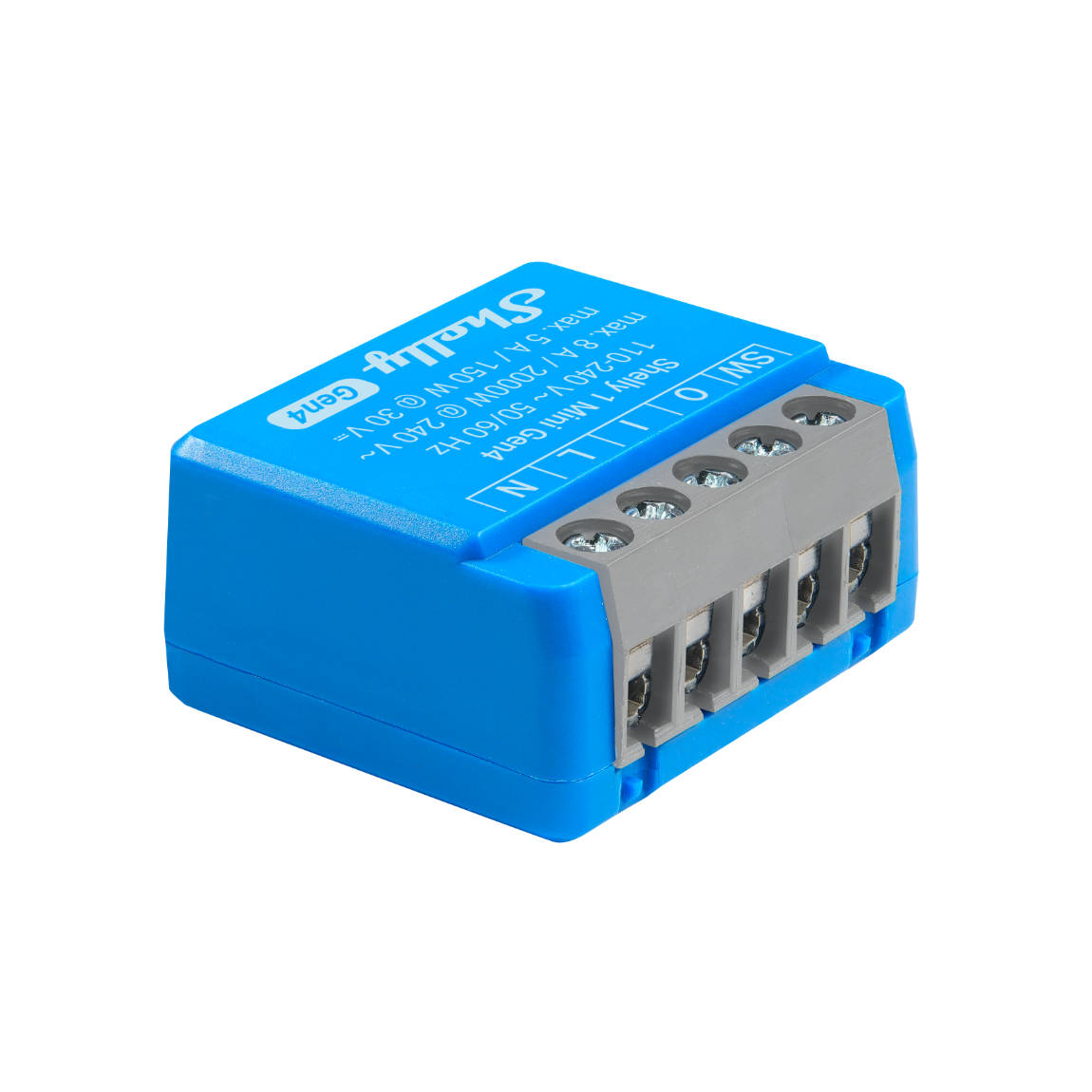 Shelly 1 Mini (Gen. 4) - Smartes 1-Kanal Relais max. 8A - Blau