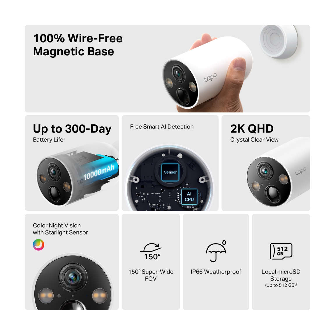 Thumbnail - TP-Link Tapo C425 - Kabellose Sicherheitskamera - 2er-Set