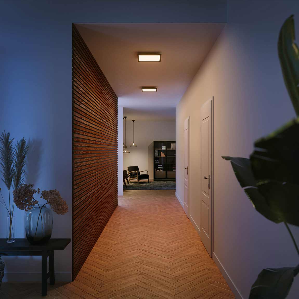 Thumbnail - Philips Hue White Ambiance Aurelle Panelleuchte 30x30cm + Dimmschalter - Schwarz