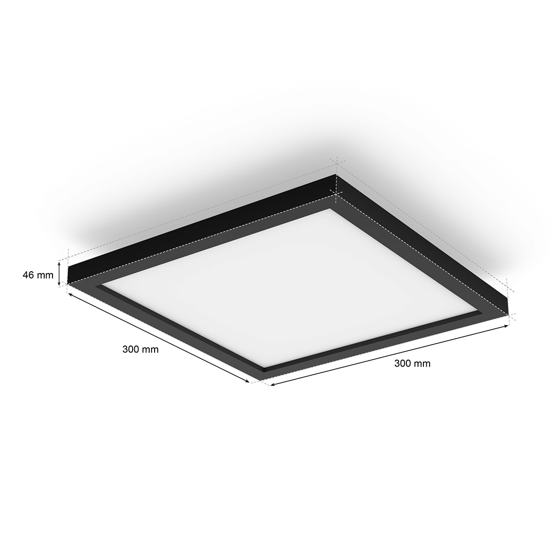 Thumbnail - Philips Hue White Ambiance Aurelle Panelleuchte 30x30cm + Dimmschalter - Schwarz