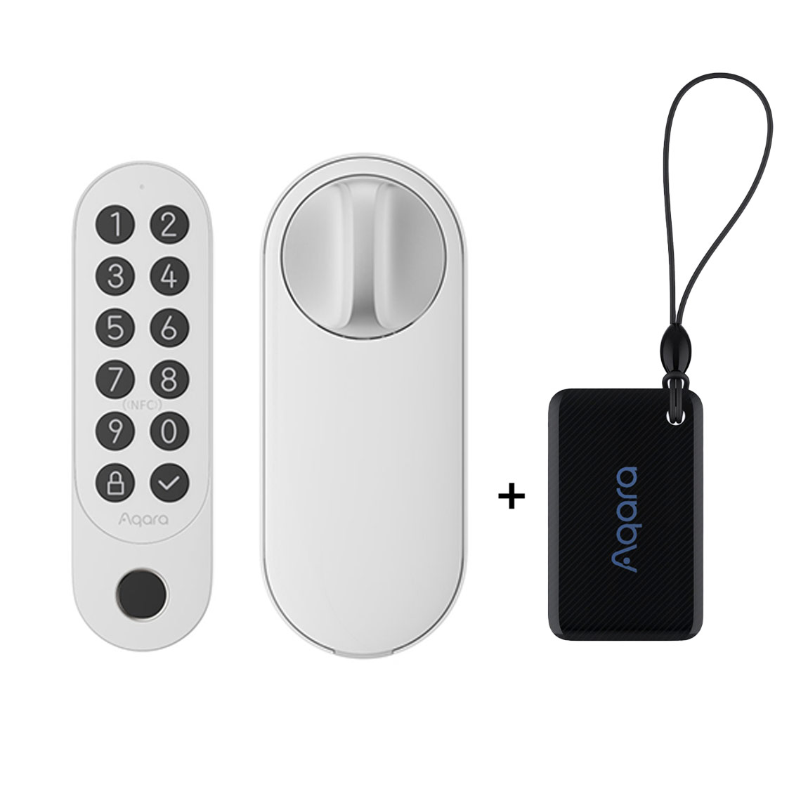 Aqara Smart Lock U200 Kit - Türschloss mit Keypad + gratis Fob und Zubehör - Weiß