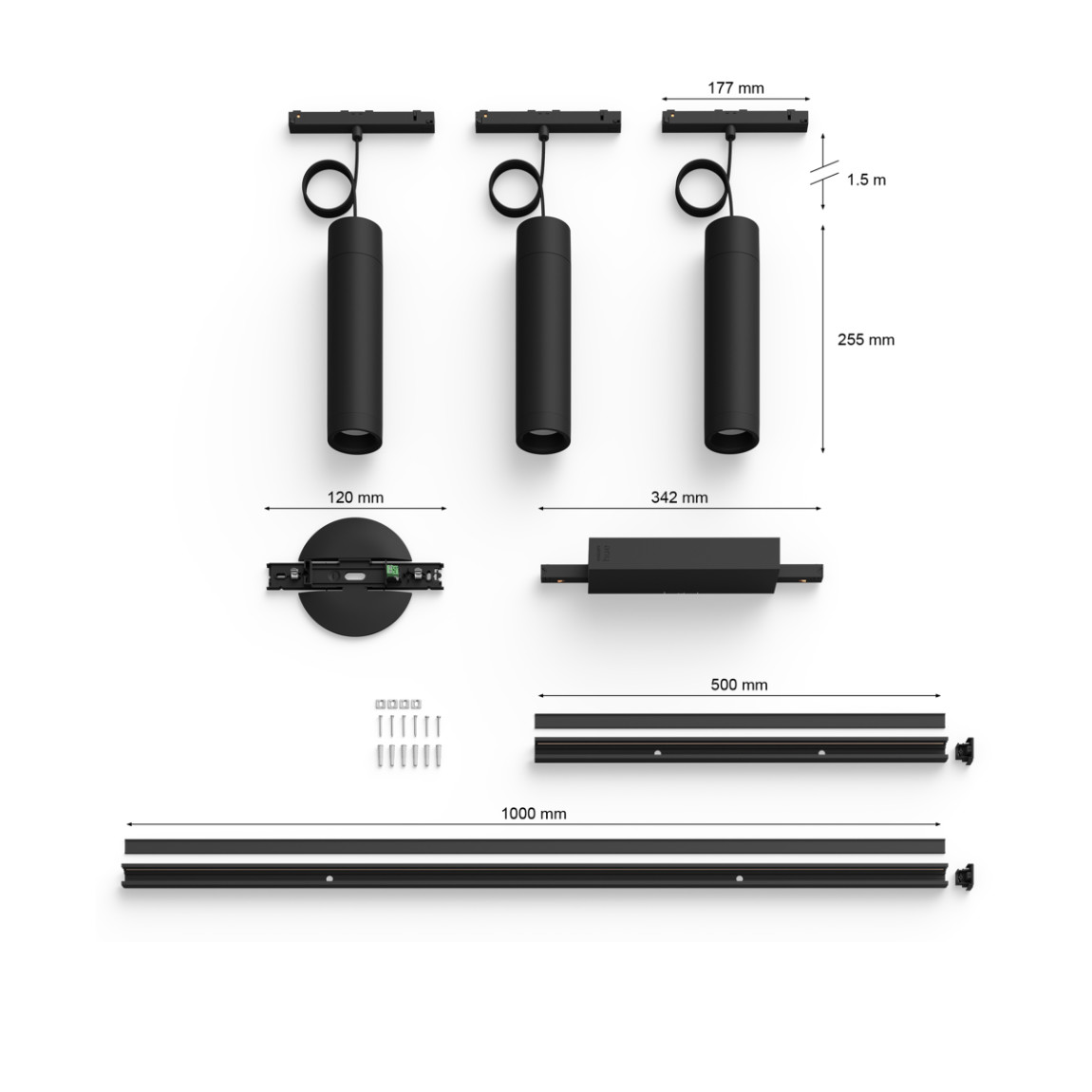 Thumbnail - Philips Hue Perifo Basis-Set 3er Pendelleuchte - Schwarz