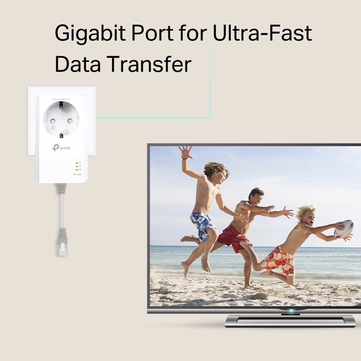 Thumbnail - TP-Link TL-PA7017P AV1000 Kit - mit 4 Powerline-Ethernet-Adaptern