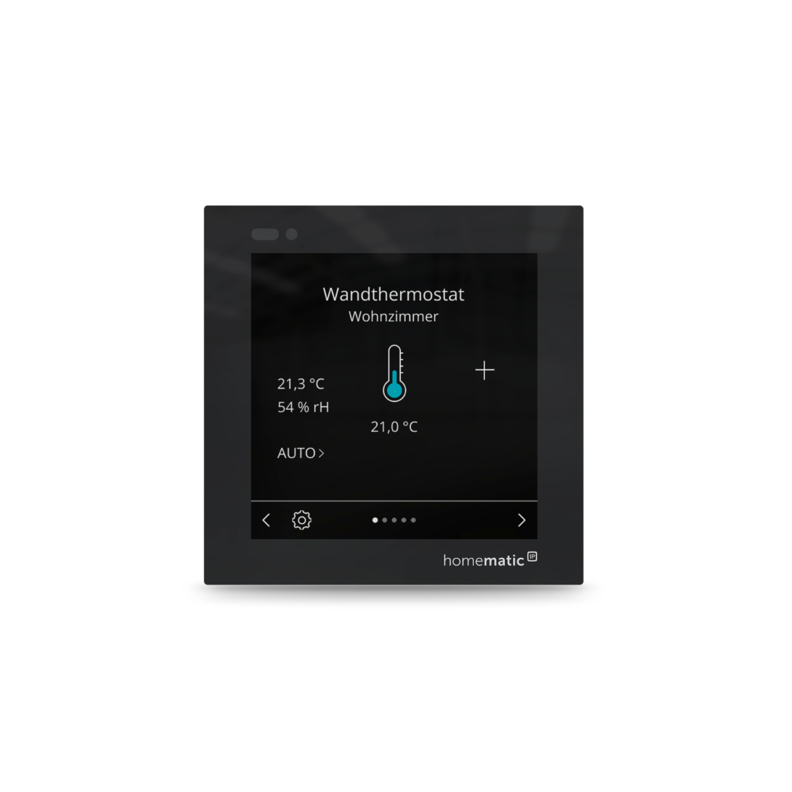 Homematic IP Glasdisplay – plus - zur Licht-/Rolladen-/Jalousie-/ Heizungssteuerung - Schwarz