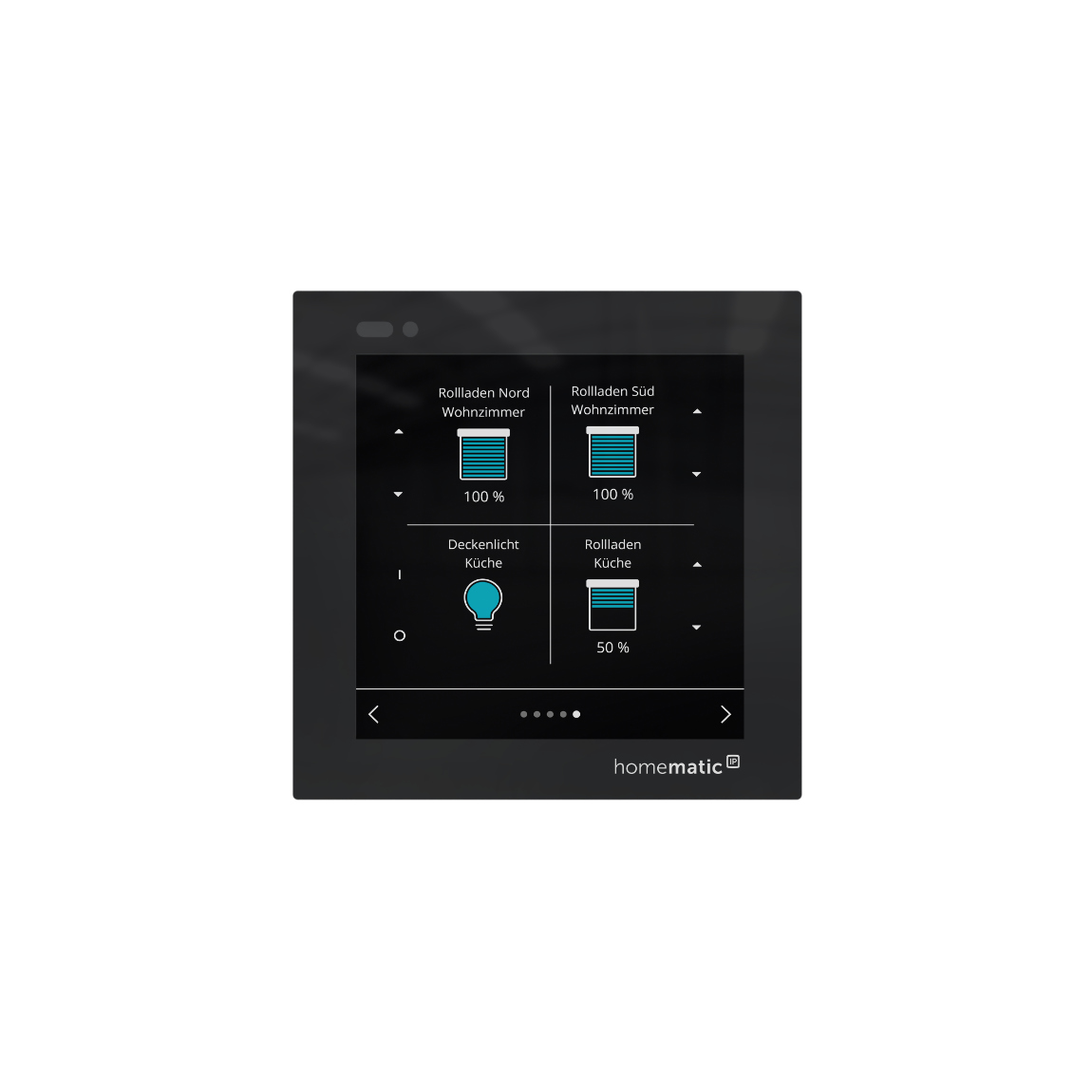 Homematic IP Glasdisplay - zur Licht-/Rolladen-/Jalousiesteuerung - Schwarz