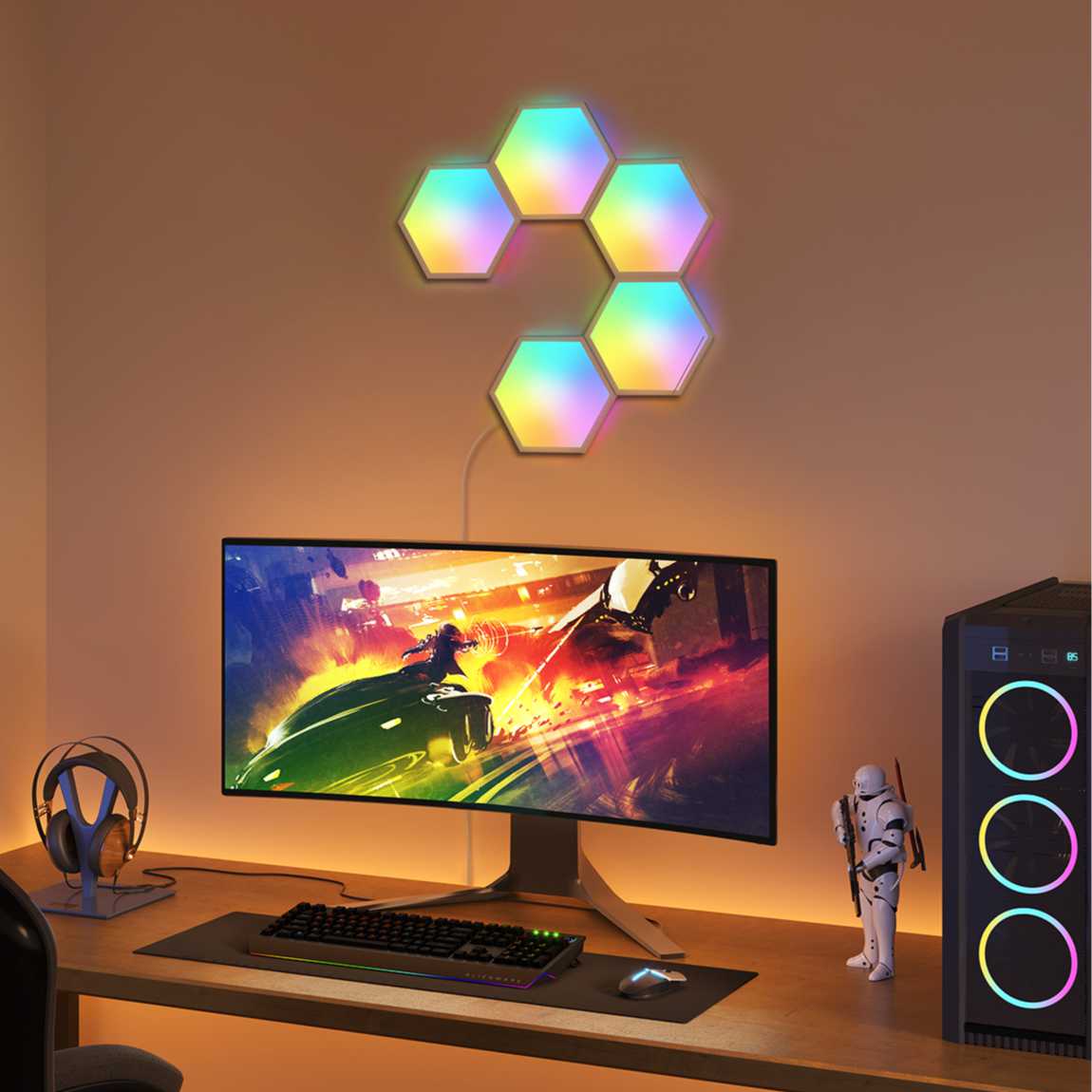 Thumbnail - Govee Wandleuchten - Glide Hexa Light Panels - 10er-Set