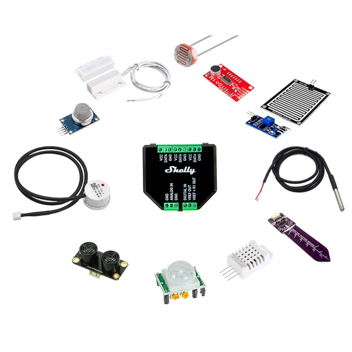 Thumbnail - Shelly Plus AddOn - 4er-Set - Zubehör für Plus Relais