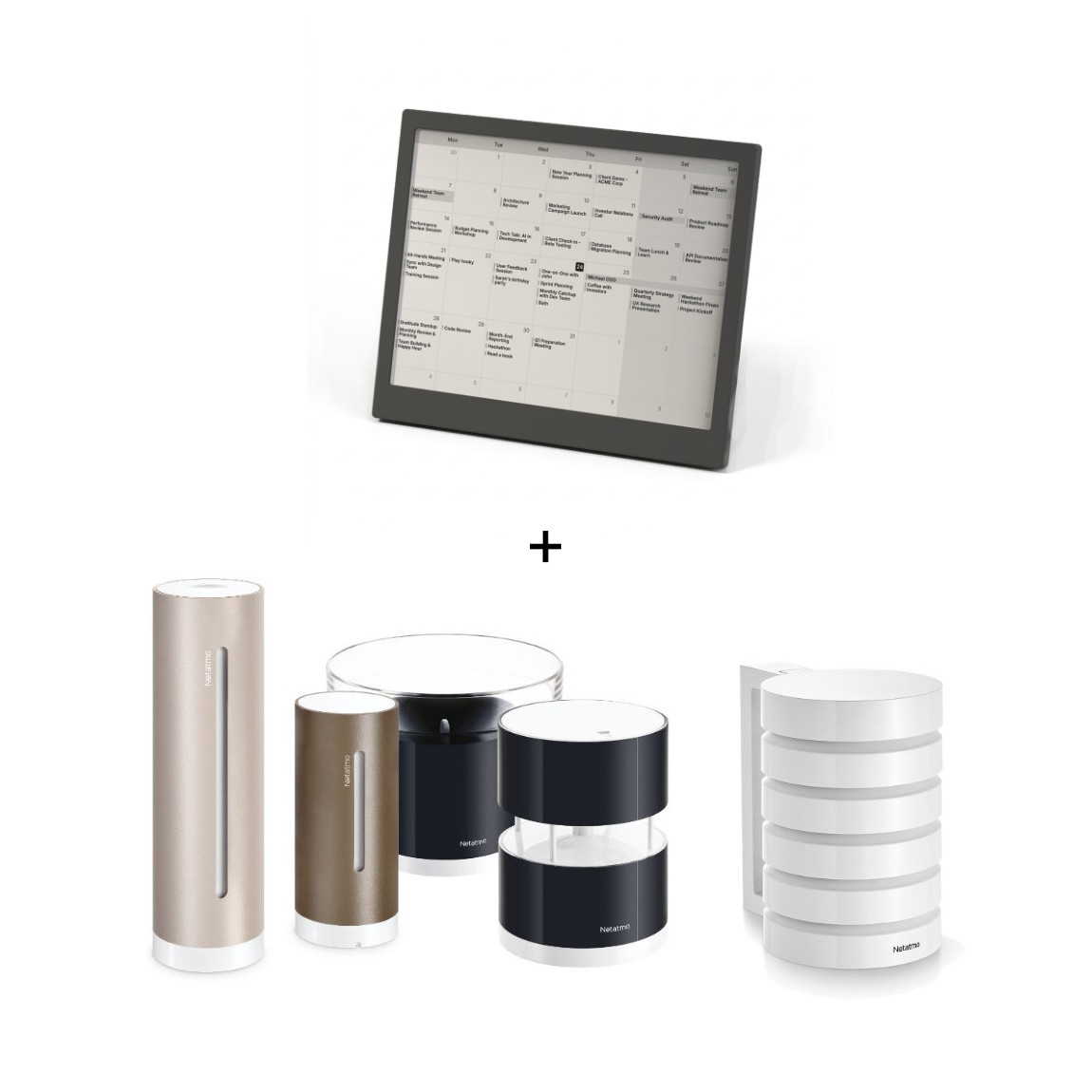 TRMNL X - E-Ink Display (10,3") + Netatmo Premium Set Wetterstation Original (2. Gen) + Shield (Schutz- und Au&szlig;enhalterung)