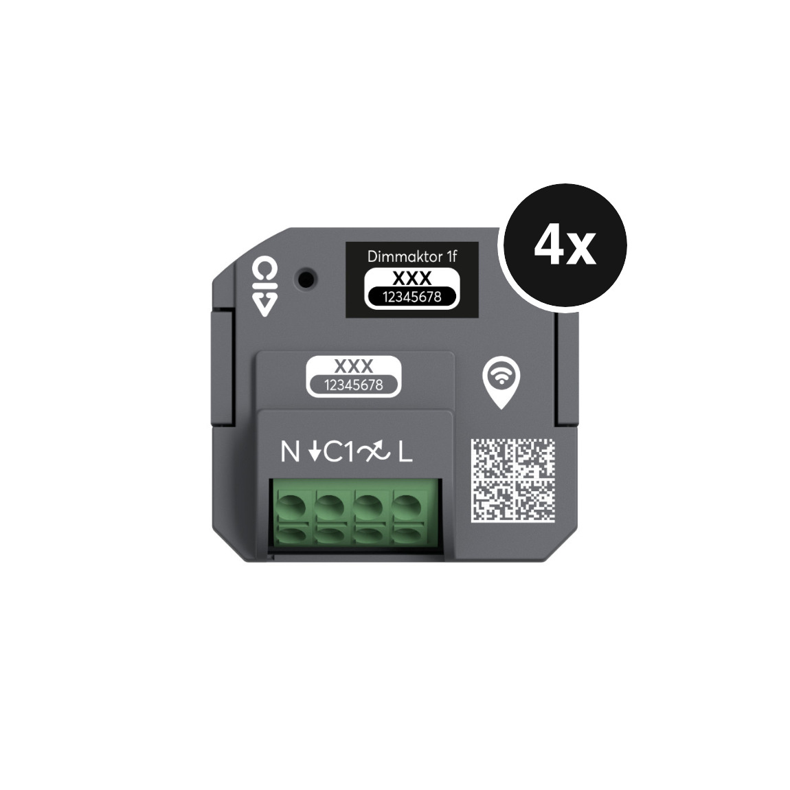 Busch-Jaeger Dimmaktor free@home wireless - zur Lichtsteuerung, Unterputz, 1-Kanal, 0,78 A - 2er-Set - Grau