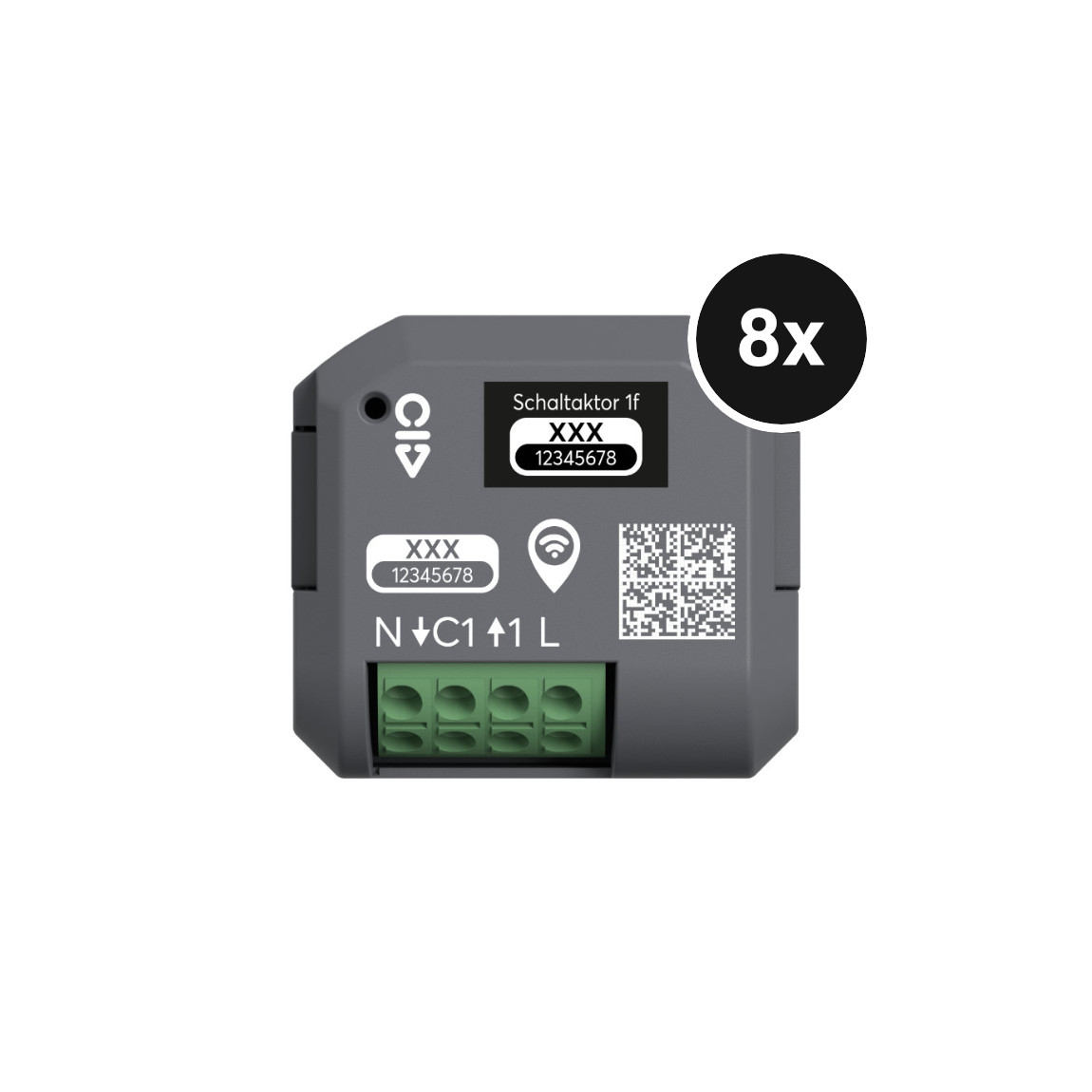 Busch-Jaeger Schaltaktor free@home wireless - zur Lichtsteuerung, Unterputz, 1-Kanal, 13 A - 8er-Set