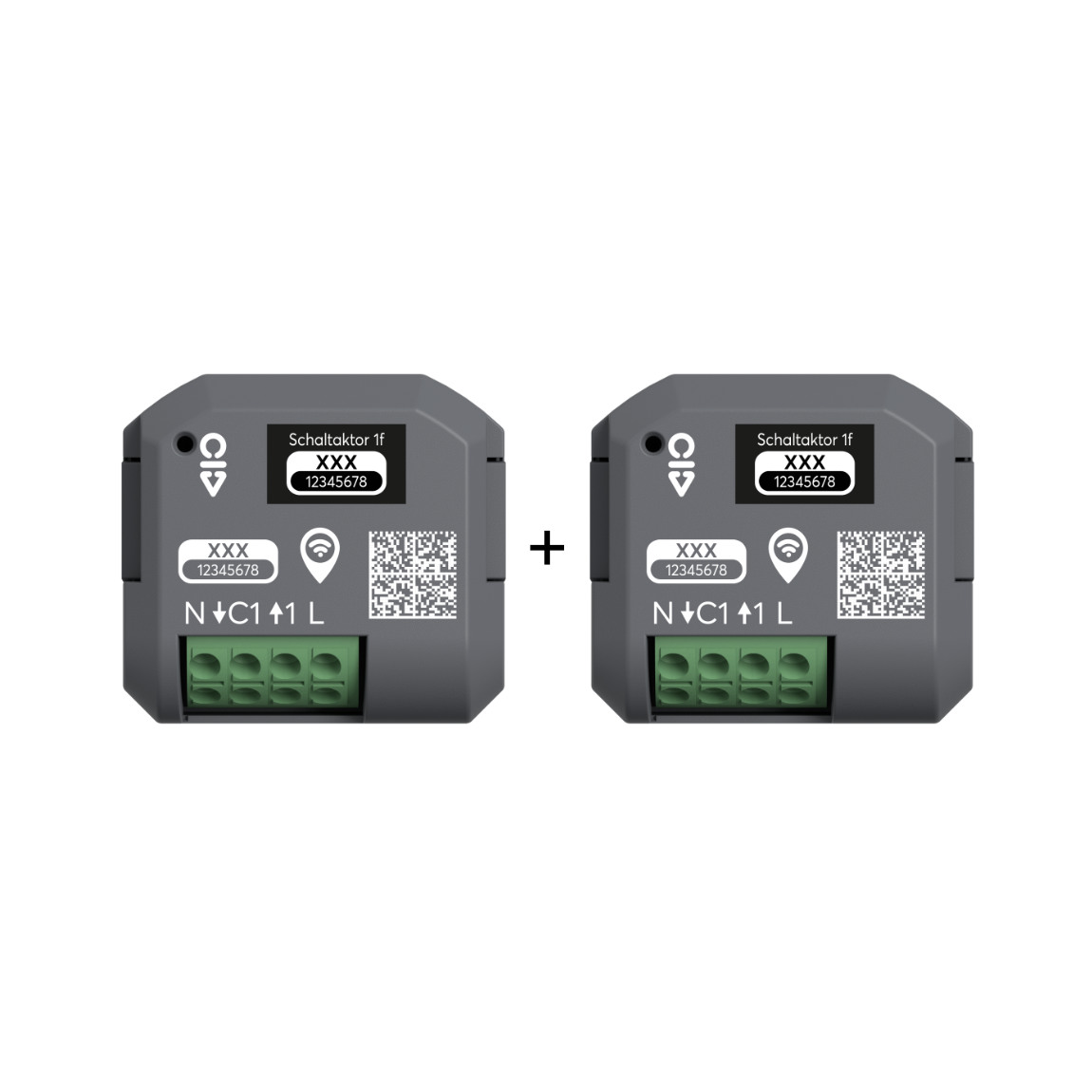 Busch-Jaeger Schaltaktor free@home wireless - zur Lichtsteuerung, Unterputz, 1-Kanal, 13 A - 2er-Set - Grau
