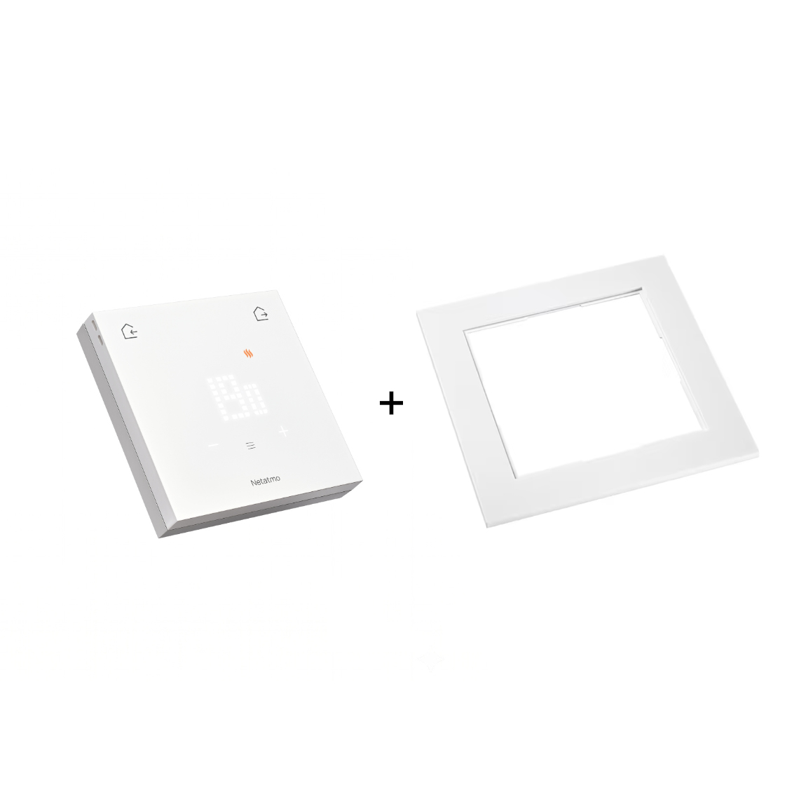 Netatmo Set - mit Thermostat Kabelgebunden Original + Abdeckplatte für die Wand