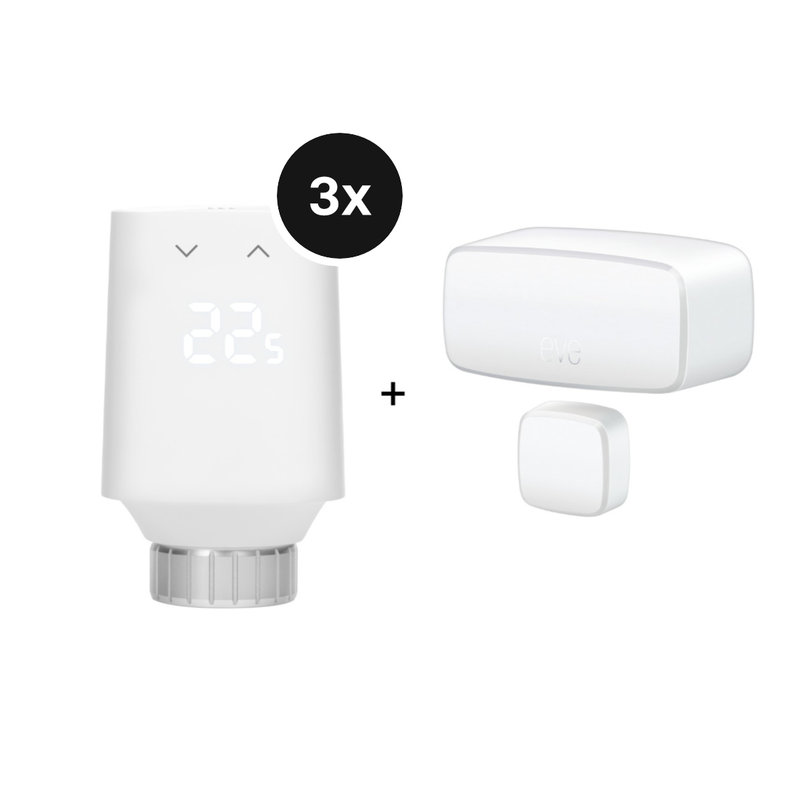 Eve Set - mit 3 Thermo Matter (5. Gen) + Door & Window Matter