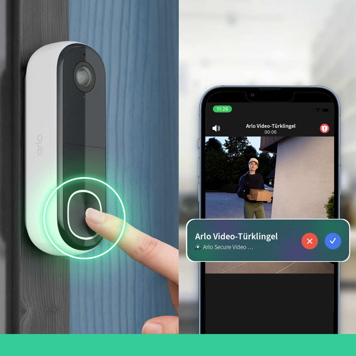 Thumbnail - Arlo Essential 2 2K Video Doorbell - Kabellose Videotürklingel - Weiß