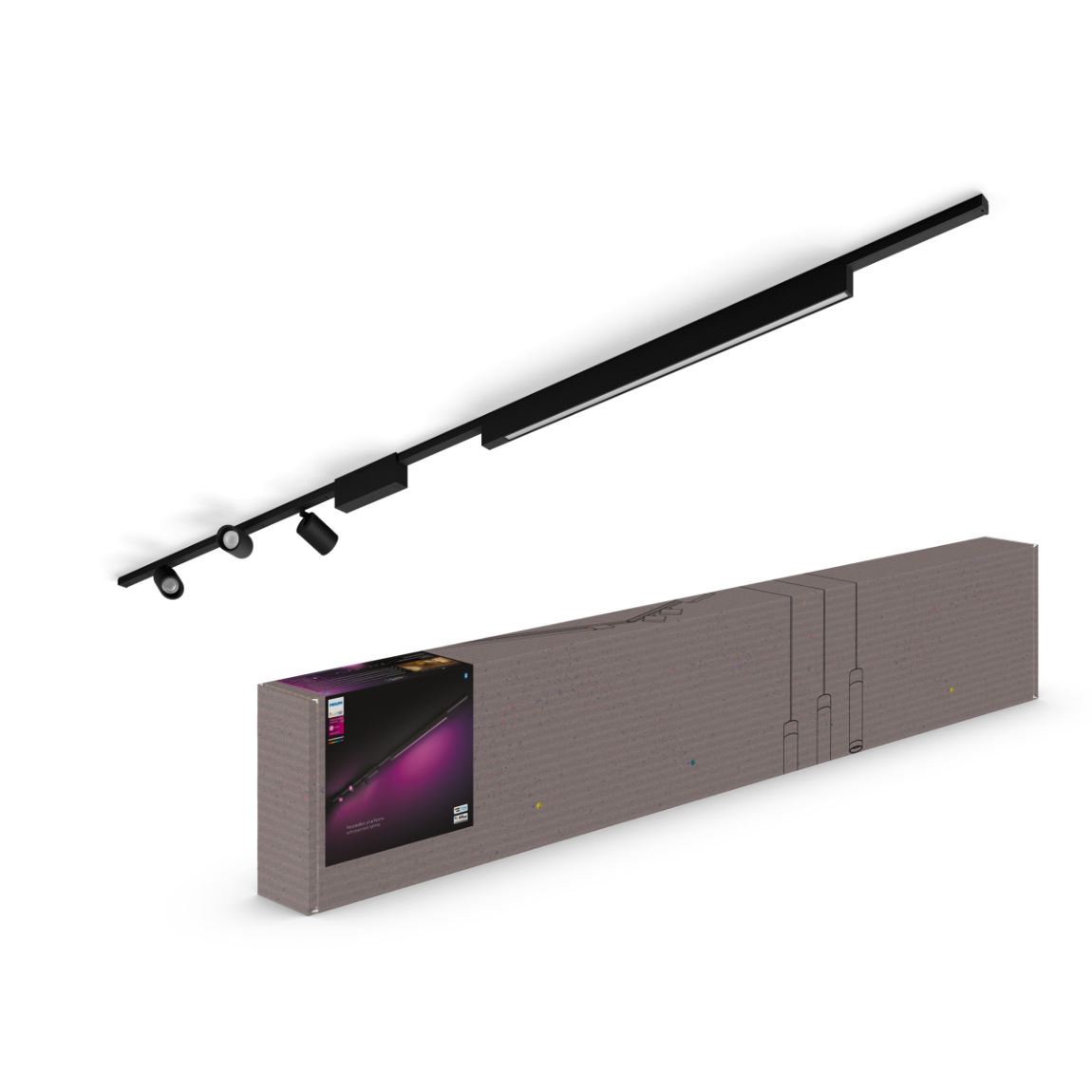 Thumbnail - Philips Hue Perifo Basis-Set Deckenleuchte 3 Spots + Lightbar - Schwarz