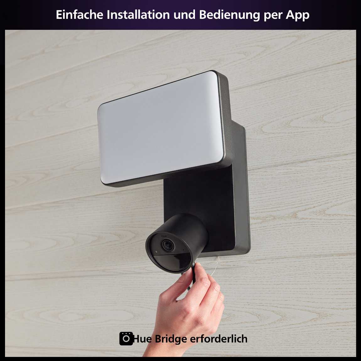 Thumbnail - Philips Hue Secure Flutlichtkamera für den Außenbereich - 2er-Set (+GRATIS Hombli Lichterkette)