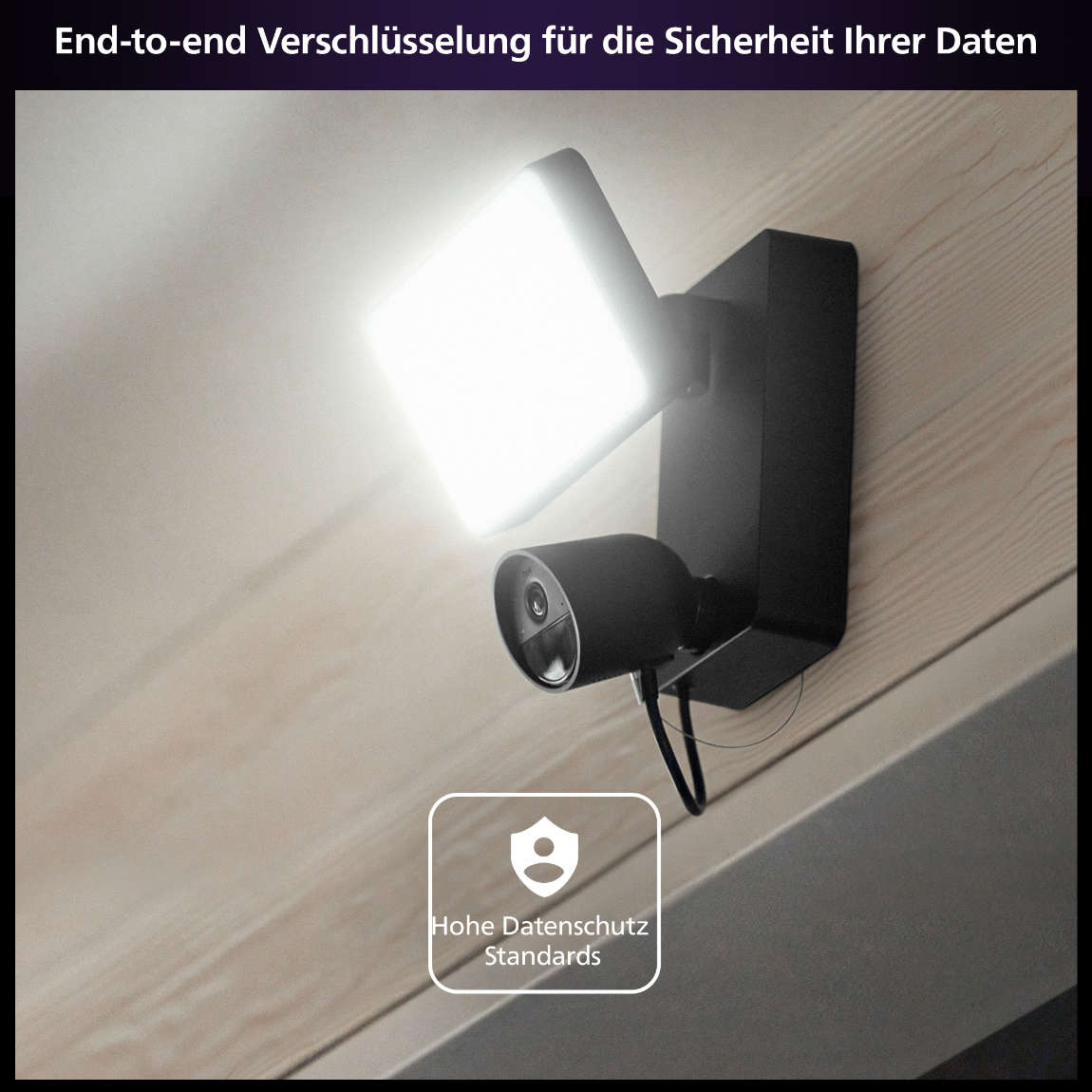 Thumbnail - Philips Hue Secure Flutlichtkamera für den Außenbereich - 2er-Set (+GRATIS Hombli Lichterkette)